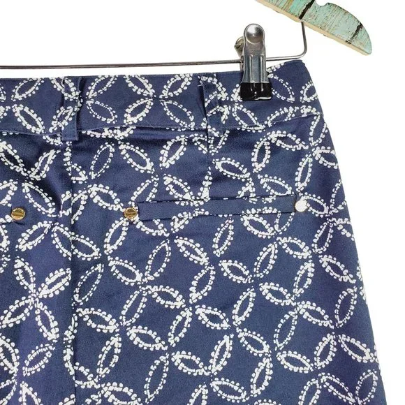 MICHAEL MICHAEL KORS Geometric Print Basics Ankle Pant Sz 2 - Picture 6 of 9